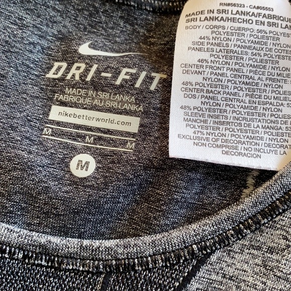 Nike Dri-fit running long sleeve top size M Gray - Picture 9 of 9